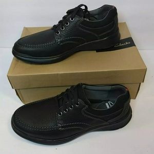 CLARKS Men's Cotrell Edge Oxford, Black Oily, 8.5